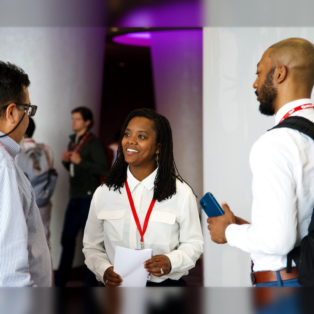 Gateway Capital team members networking at a conference